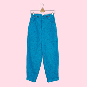 AQUA PRINTED HIGH WAISTED TROUSERS (26)
