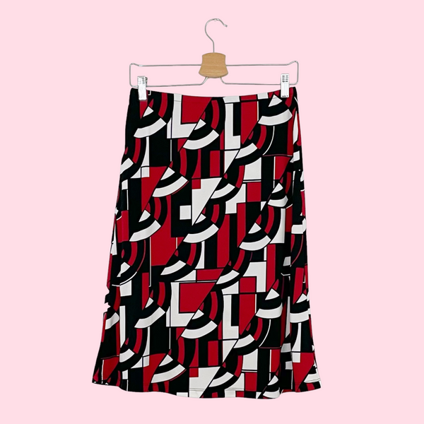 GEOMETRIC MIDI SKIRT (M)