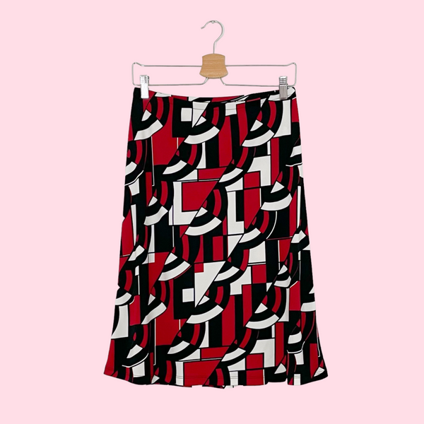 GEOMETRIC MIDI SKIRT (M)