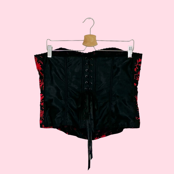 FREDERICK’S EMBROIDERED FLORAL CORSET (L/XL)