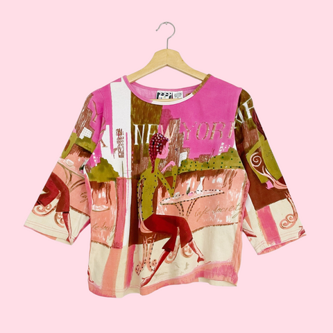 NEW YORK CAFE GIRL T SHIRT (XL)